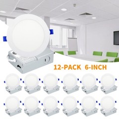 6 Inch 3CCT Ultra-Thin LED Recessed Lighting,3500K 4000K 5000K Selectable,1050LM