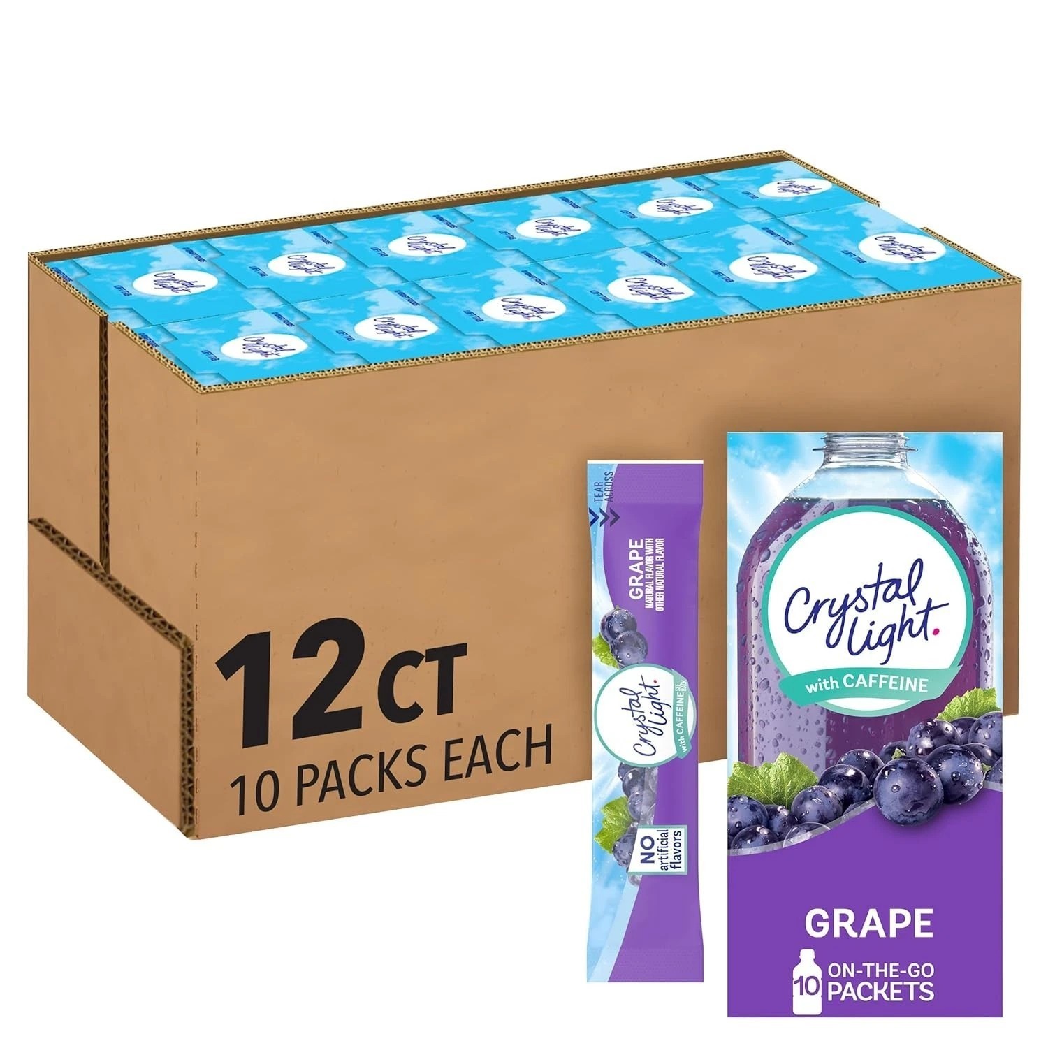 Grape Crystal Light Powdered Drink Mix with Caffeine, 120 ct Pack gallery