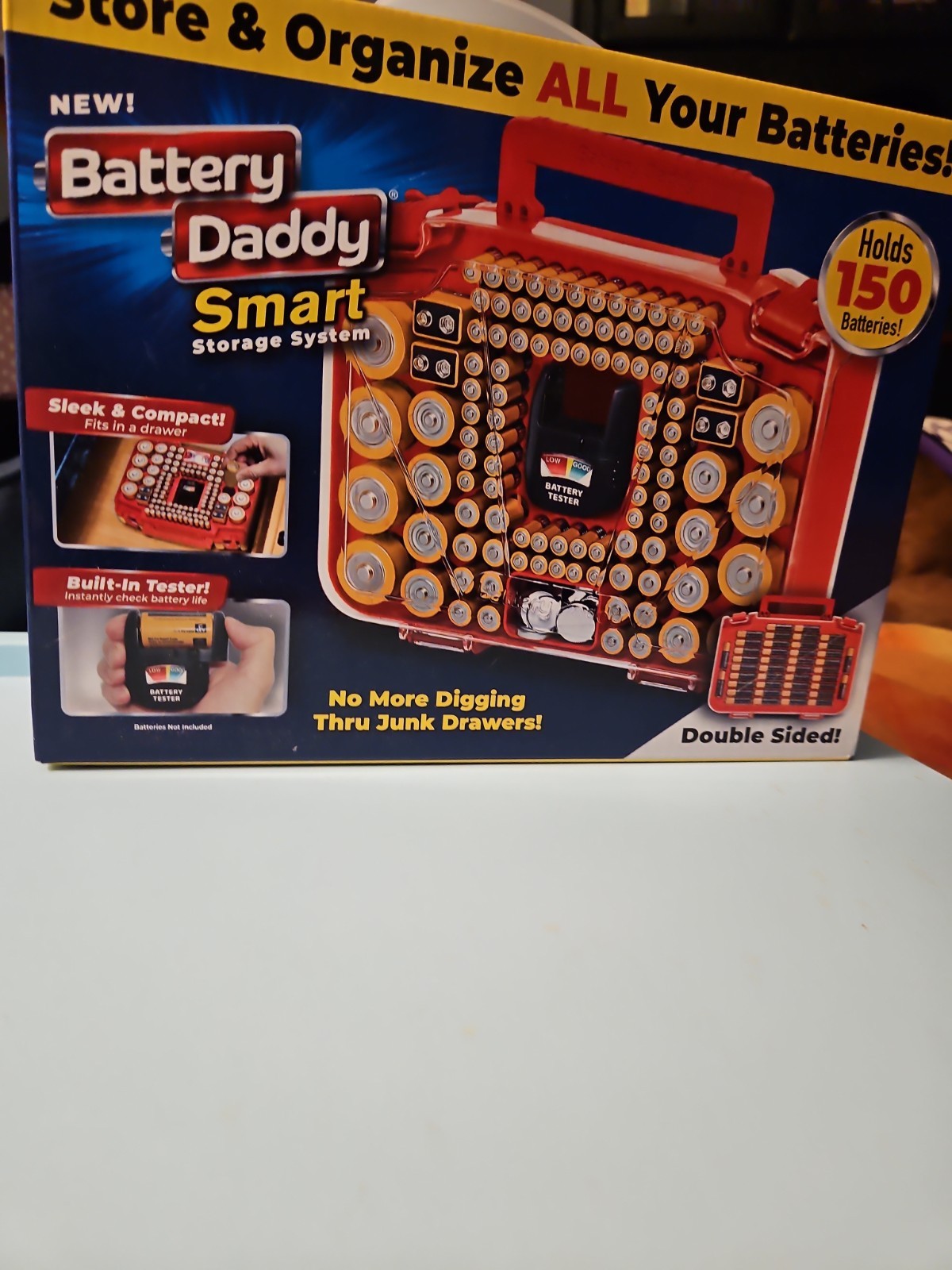 New 150 Battery Daddy Storage System Caddy Organizer with Case and Tester gallery
