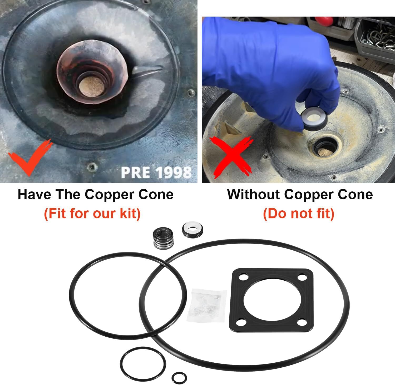 O-Ring Rebuild Kit Pre 1998 for Sta-Rite P2RA P2R Dura-Glas Max-E-Glas Pool Pump gallery