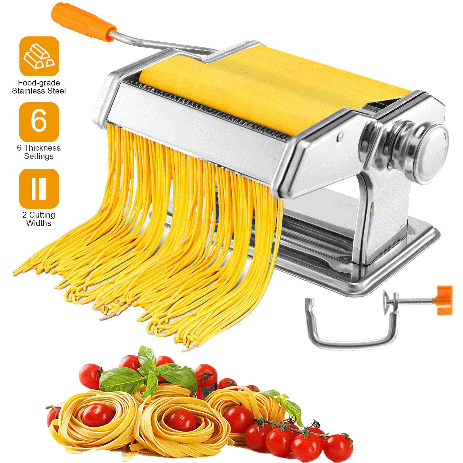 Pasta Maker Machine Roller Cutter Noodle Makers for Spaghetti/Ravioli/Fettuccine gallery