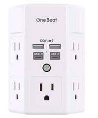 3 Side Power Strip Multi Plug Expander, Surge Protector, 5 Outlets Extender,…