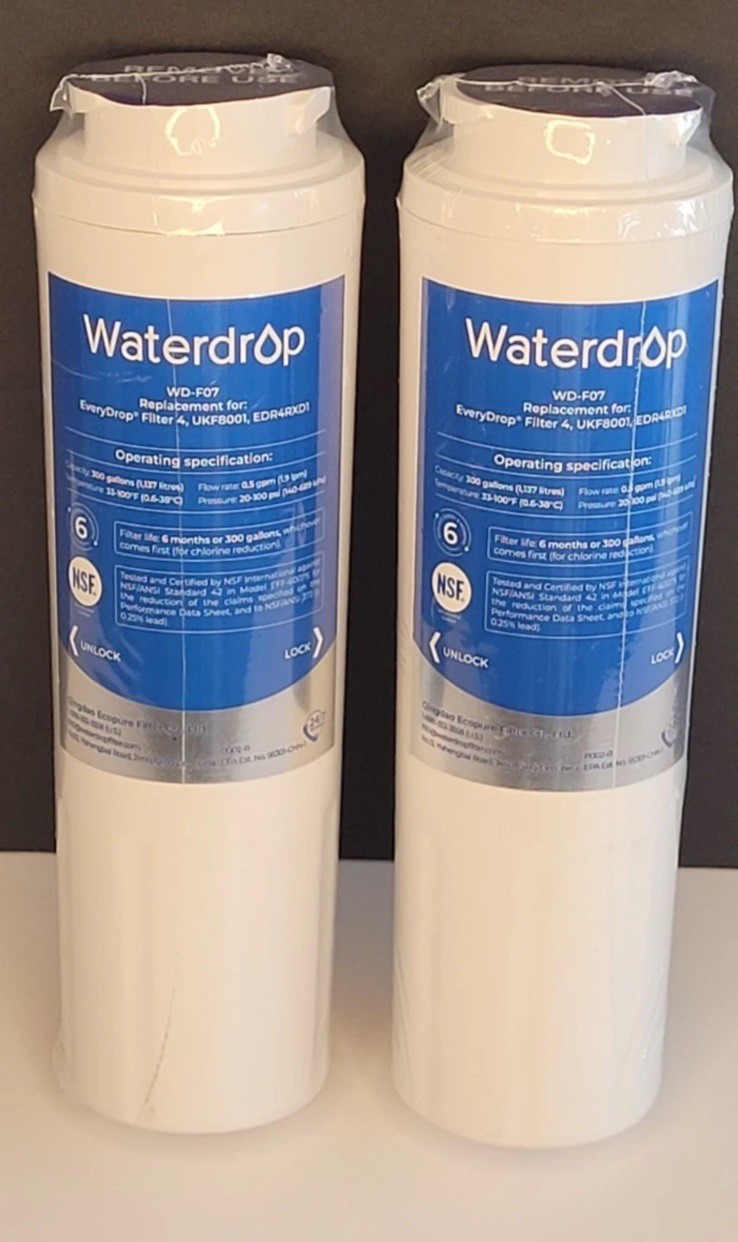 Waterdrop Water Filter Model WD F07 Whirlpool EDR4RXD1, Maytag UKF8001 (2) E49 gallery
