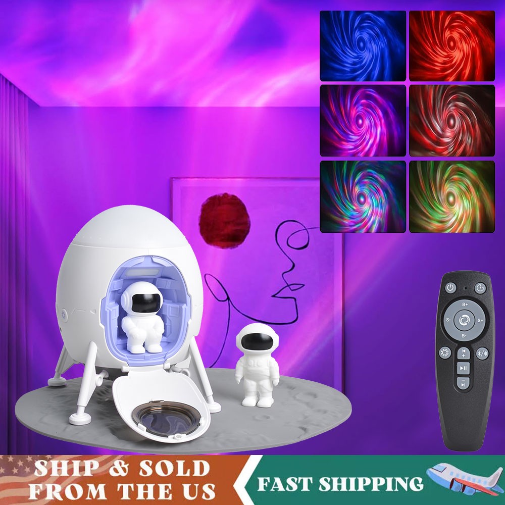 Astronaut Aurora Northern Lights Projector Galaxy Kids Night Lamp Speaker Gift gallery