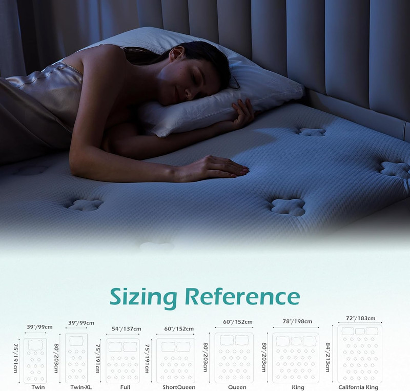 Memory Foam Mattress Topper Short Queen, RV Camper Queen Mattress Pad with Deep gallery
