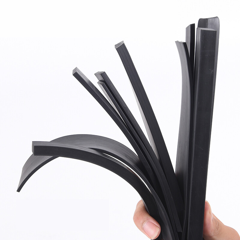 Smooth Solid Nitrile Rubber Strip Square Sheet Oil Resistant 4mm-40mm NBR Black gallery