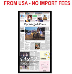 Fxojyvo 11×22 Newspaper Frame, Display 11 x 22 Inch Newspaper Front Page for Wal