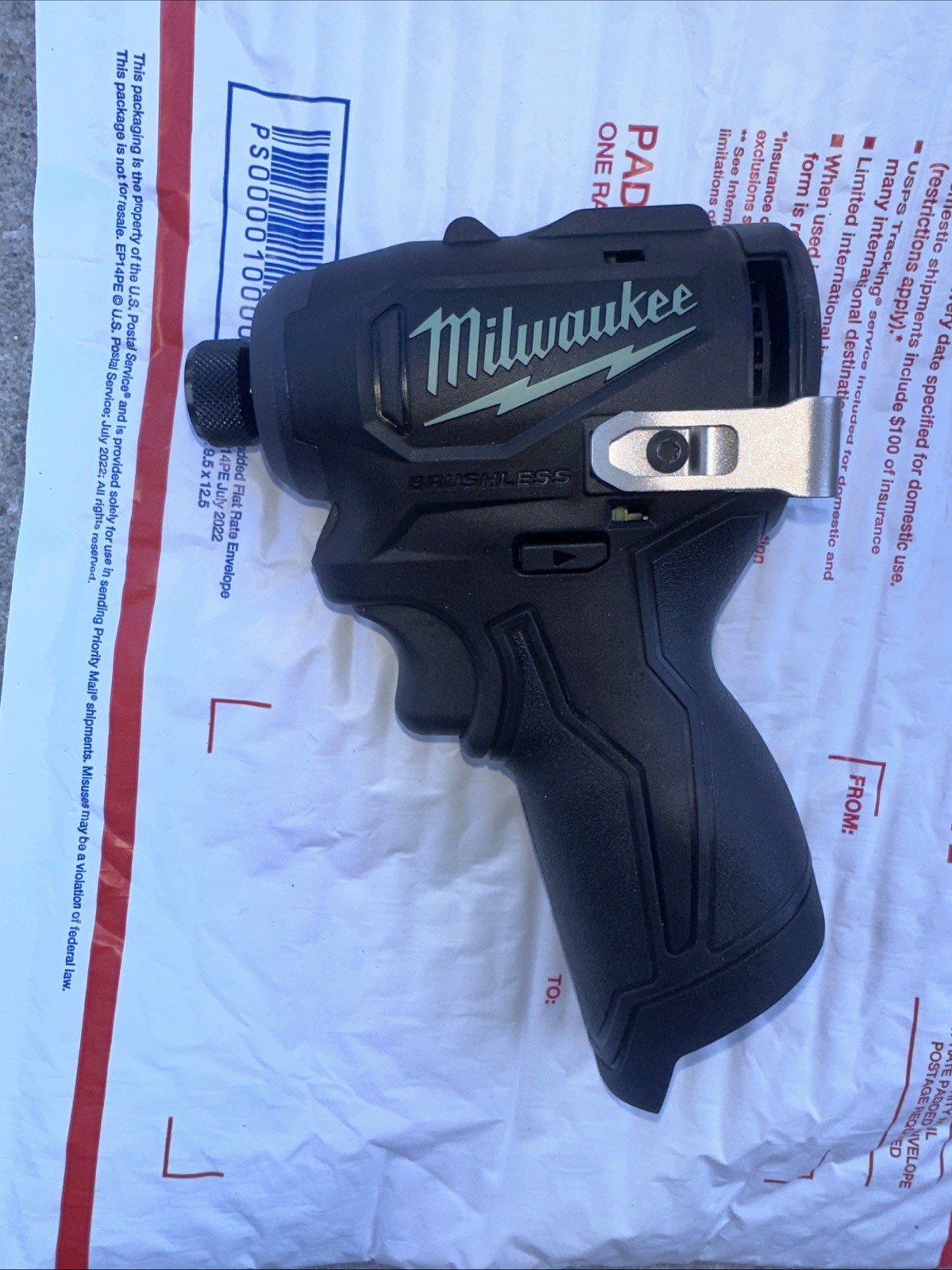 NEW! Milwaukee M12 BLACKOUT Brushless Sub Compact 1/4” Impact 3450-20 gallery