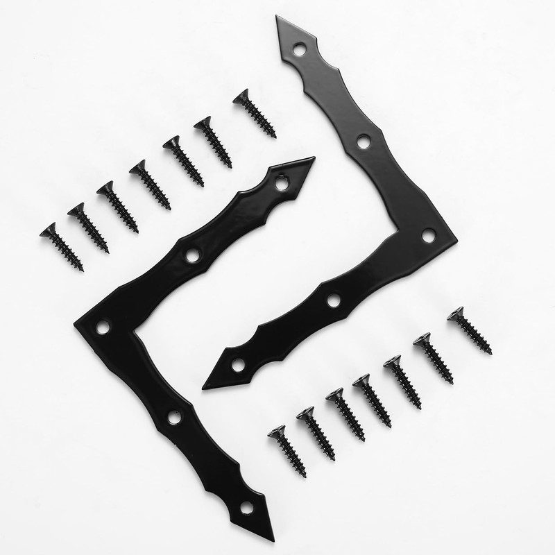 Decorative Corner Brackets, 10pcs Barn Door Sliding Door L-Shape Corner Brace... gallery