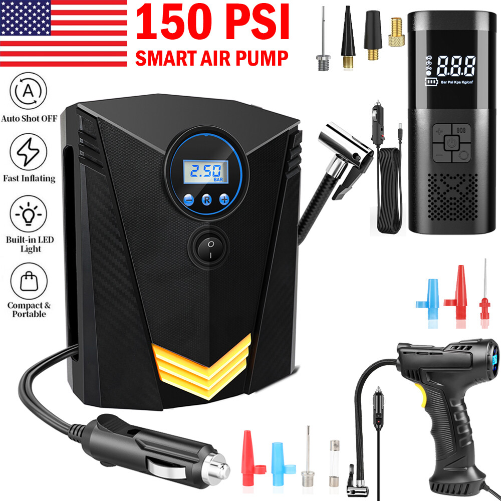 150PSI Car Air Tire Pump Inflator Compressor LCD Digital Electric Auto Portable gallery