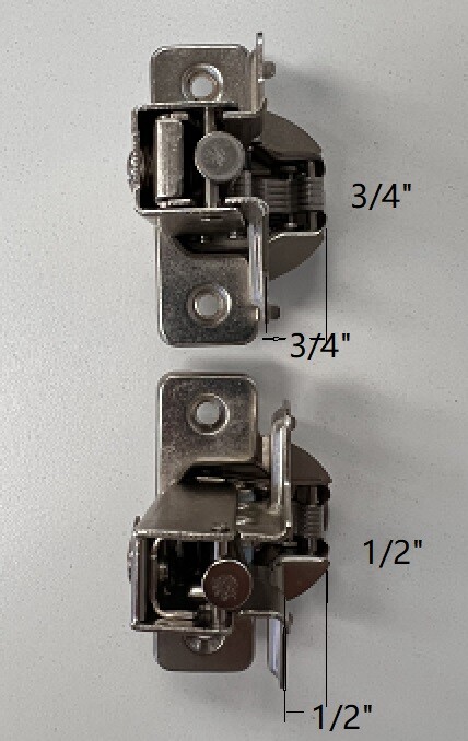 Silverline Face Frame Quiet Soft Close Cabinet Door Hinges,1/2 - 3/4 gallery