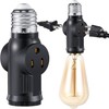 E26/E27 Light Socket to Plug Adapter 2/3 Prong Light Bulb Outlet Plug Converter gallery