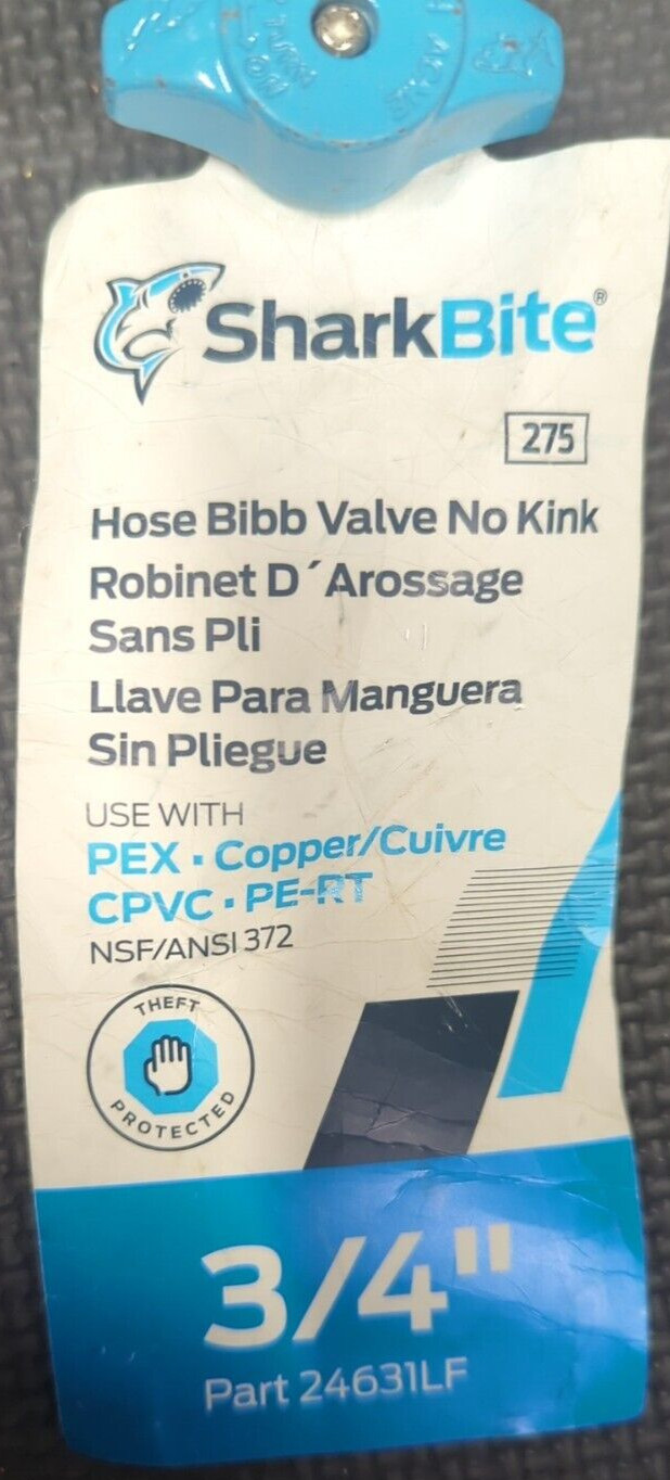 SharkBite 3/4 x 3/4 Inch MHT 45 Degree Hose Bibb, Quarter Turn, 24631LF gallery