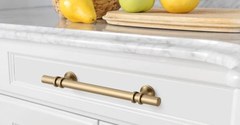Amerdeco 10 Pack Matte Gold Cabinet Drawer Pulls 5 Inch Hole Centers ZH0058 gallery