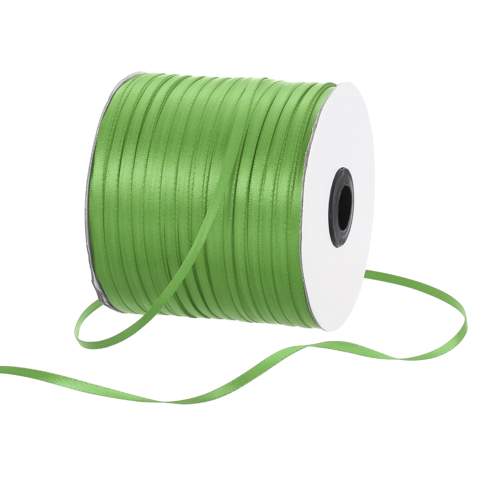 1/8" 500 Yard Satin Ribbon Thick Double Face Grosgrain Silk Ribbon Lawn Green gallery