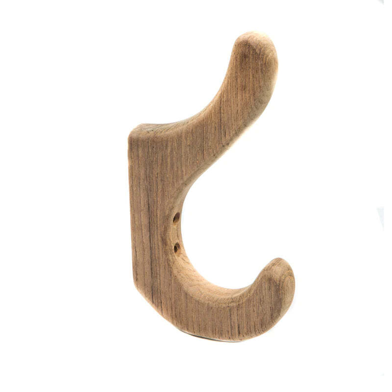 WhiteCap Solid Teak Cap/Coat Utility Hook, 7"H x 3-3/4"W x 7/8"D, 62560 gallery