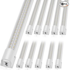 10 Pack 8FT LED Shop Light 80W Linkable Ceiling Shop Light Fixture 10000LM