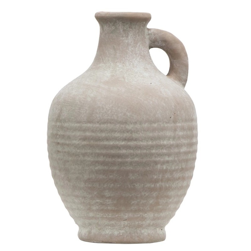 Indoor Ceramic Handled Jug, 7" Brown gallery