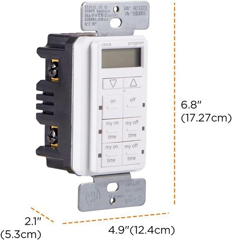 In-Wall Digital Timer 4 Programmable Buttons 24-Hour Cycle Indoor Outdoor Lights gallery