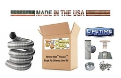 FOREVER® VENT 5″ FLEX-ALL SINGLE PLY ALL FUEL STAINLESS STEEL CHIMNEY LINER KITS