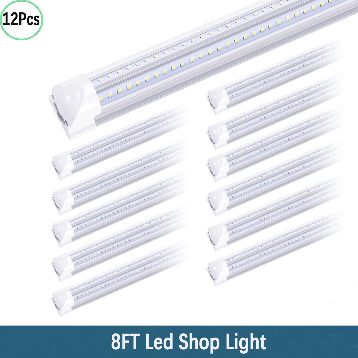 12Pack 72W 8FT Led Shop Light Bulbs, Led Tube Light T8 Integrated 8 Foot Fixture gallery