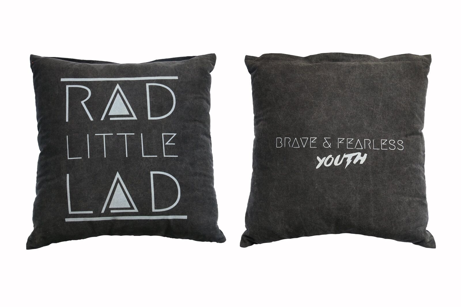 Rad Little Lad Stone Wash Decorative Cushion Double Sided Brave & Fearless Youth gallery