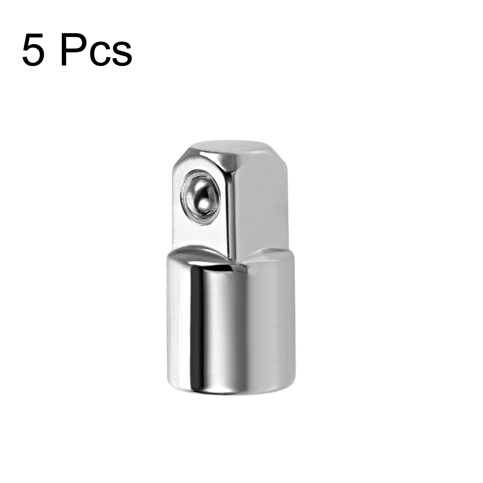 5pcs 1/4" Drive (F) x 3/8" (M) Socket Reducer Adapters Female to Male Silver gallery