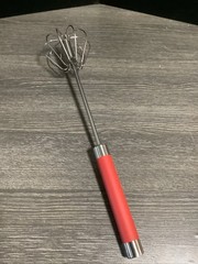 Semi-Automatic Egg Whisk – Stainless Steel Hand Push Beater Blender Mixer Tool