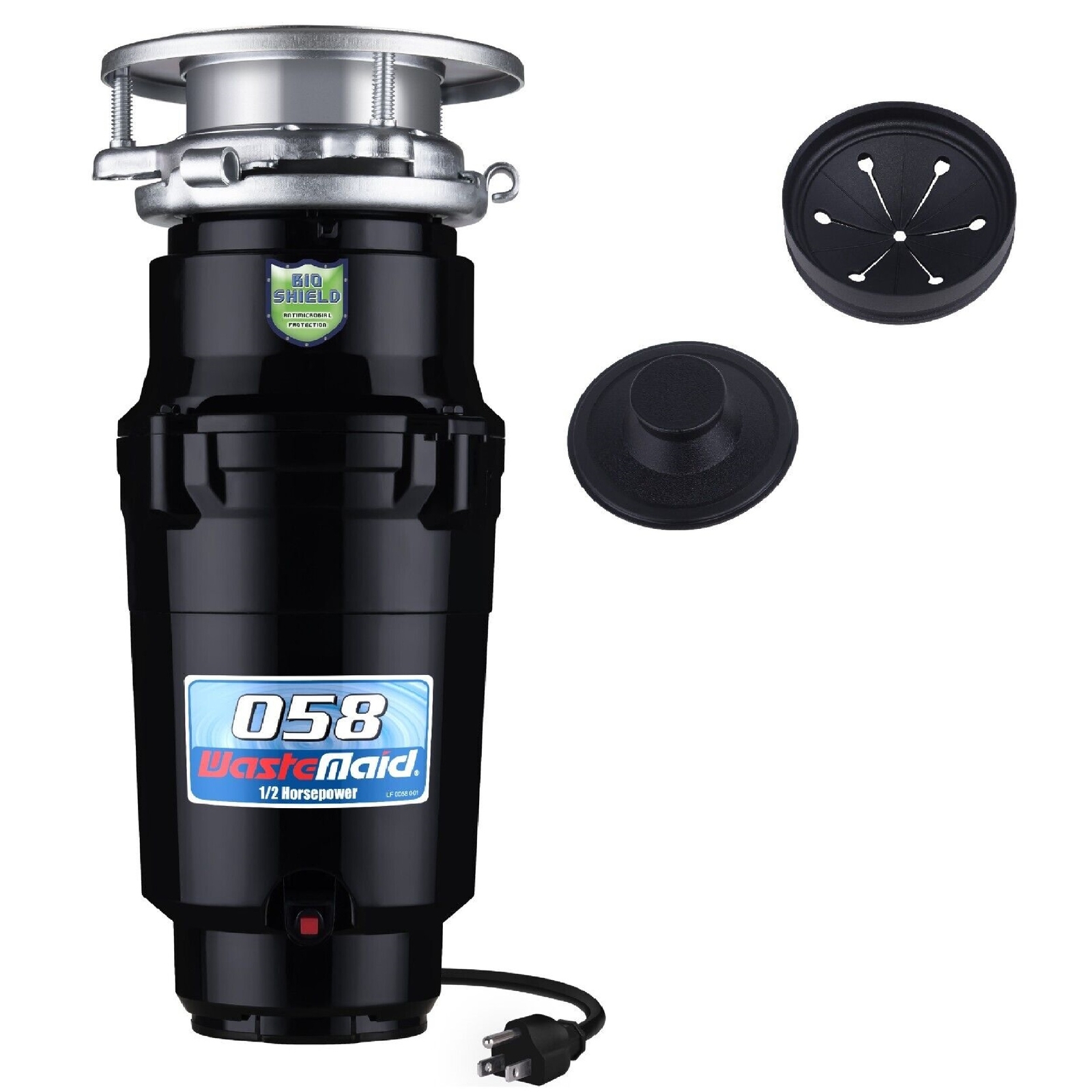 Waste Maid 1/2 HP Continuous Feed Garbage Disposal with Cord, Anti-Jam & Compact gallery