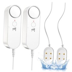 Water Leak Detector 2-Pack – 100dB Loud Alarm with 6.5ft Detection 2 Pack
