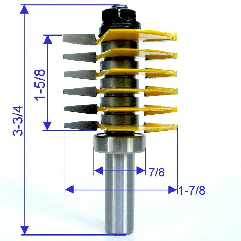 1 PC 1/2" Shank Adjustable Finger Joint Router Bit sct-888 gallery