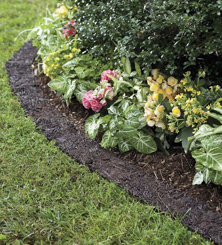 Permanent Mulch Recycled Rubber Border 10 Feet Long x 4.5 Inches Wide | Weed... gallery