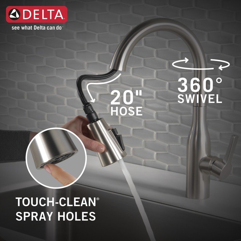 Delta Marca Pull-Down Kitchen Faucet Spotshield Stainless-Certified Refurbished gallery
