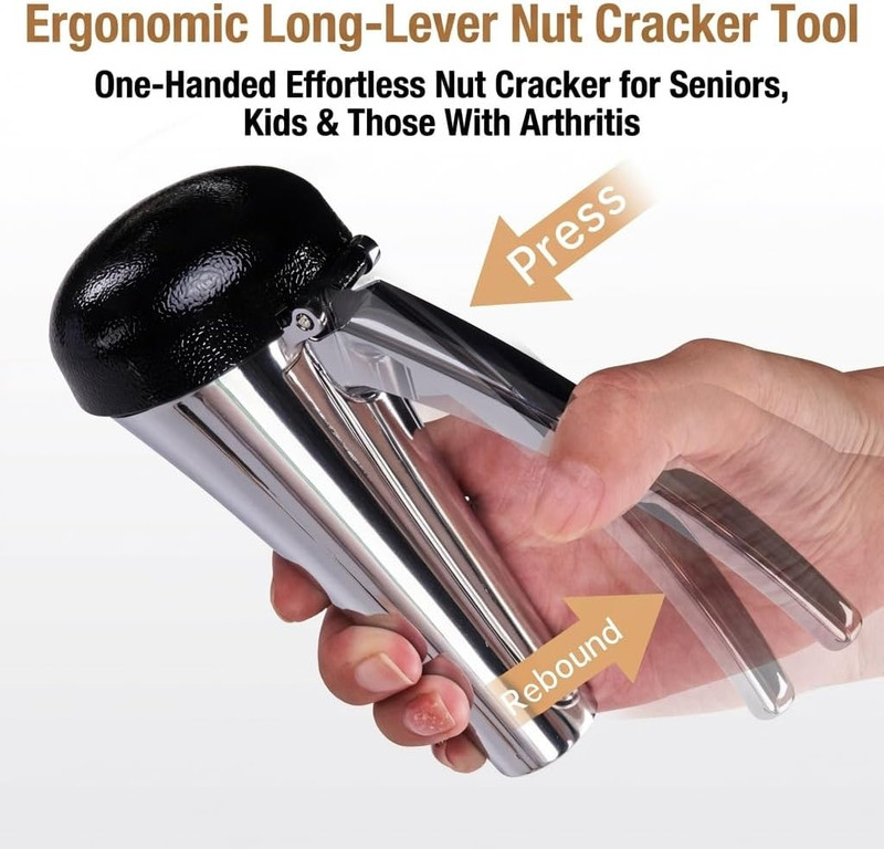 Nutcracker: Effortlessly Cracks Large to Medium Nuts, Heavy Duty Nut Cracker Too gallery
