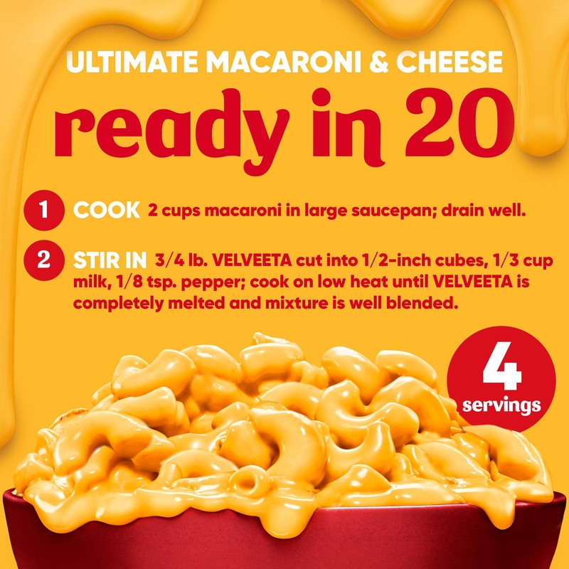 Velveeta Original Pasteurized Recipe Cheese Product, 16 OZ, american cheese gallery