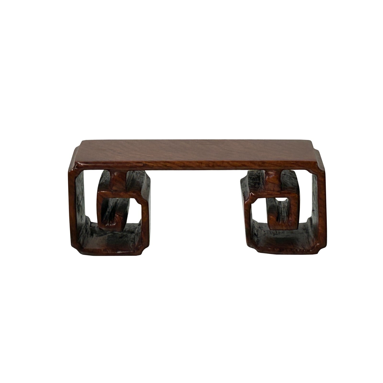 3" Brown Wood Straight Scroll Leg Rectangular Display Stand Riser Easel ws4145 gallery