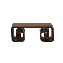 3″ Brown Wood Straight Scroll Leg Rectangular Display Stand Riser Easel ws4145