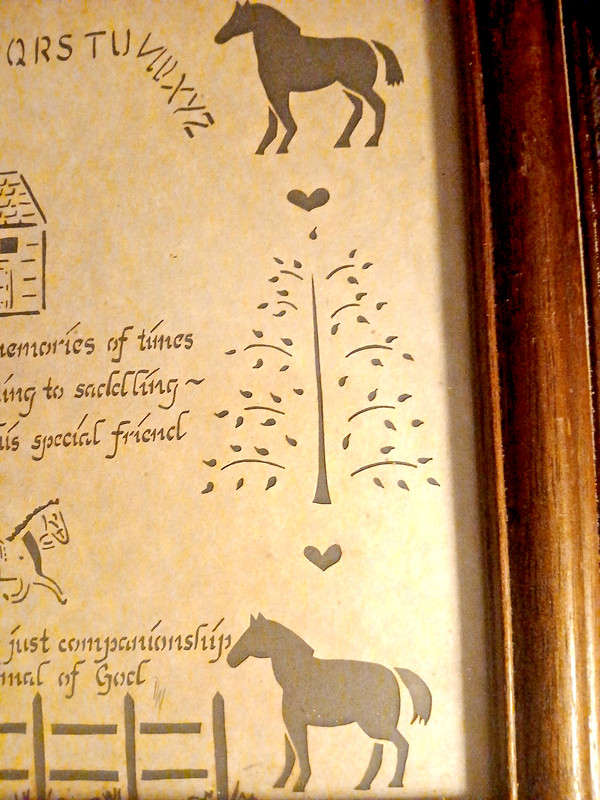 1987 Framed Scherenschnitte By Design with Scissors HORSE AND BUGGY cut out gallery