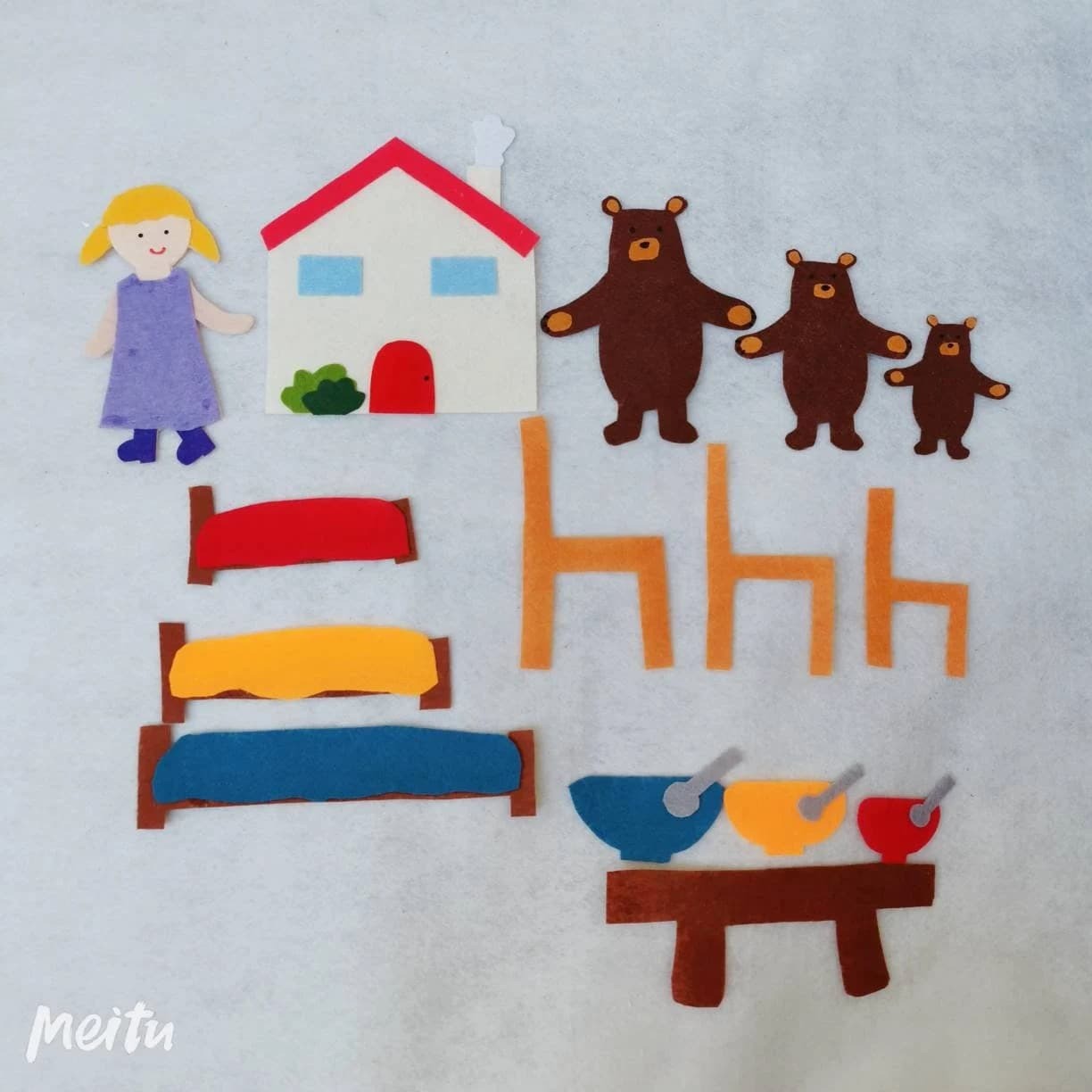 Goldilocks and the Three Bears Felt Story Set | Classic Fairy Tale Circle Time A gallery