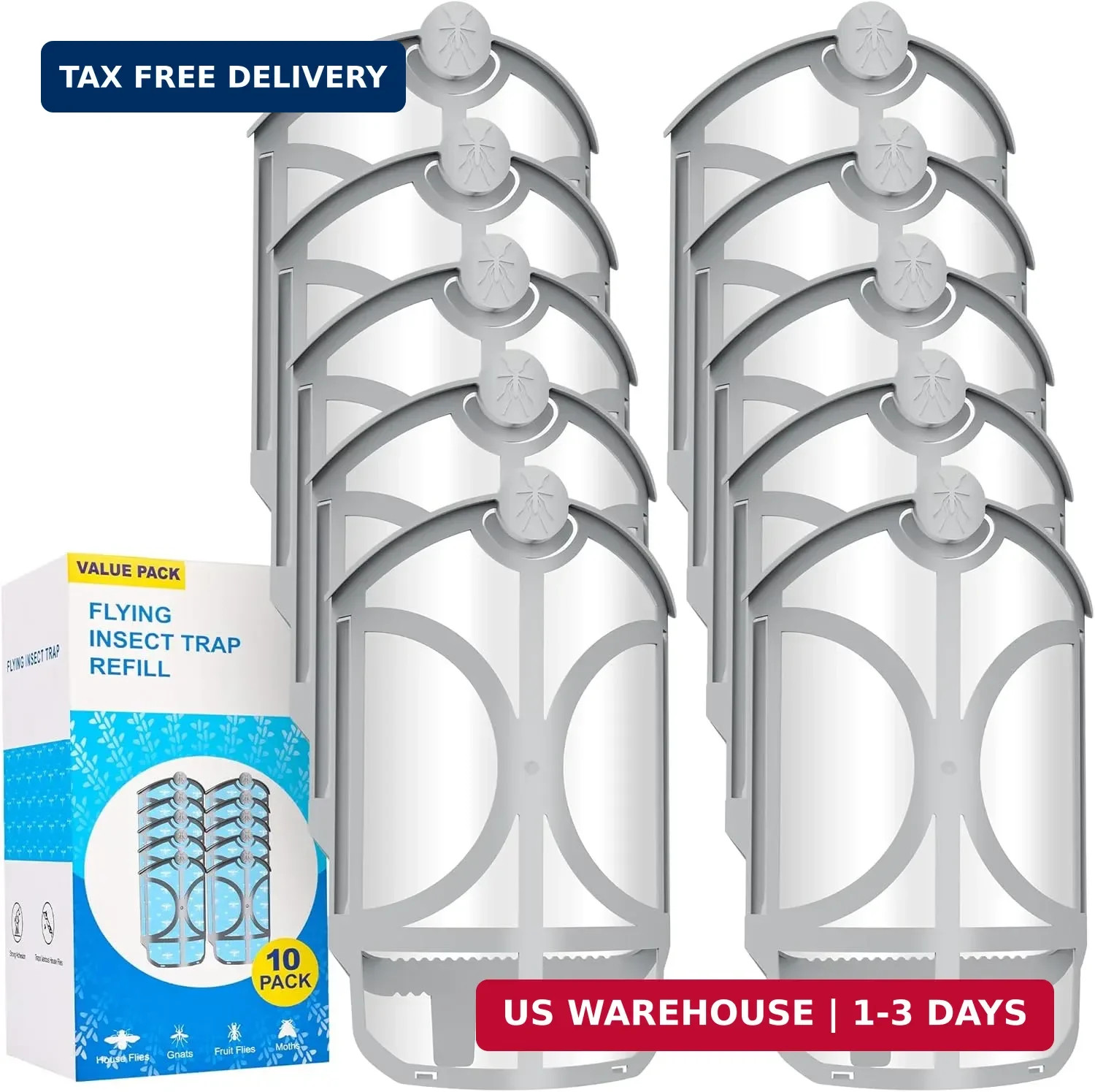 10 Pack Flying Trap Refills Compatible with zzevo Flying Insect Trap Refill, Ins gallery