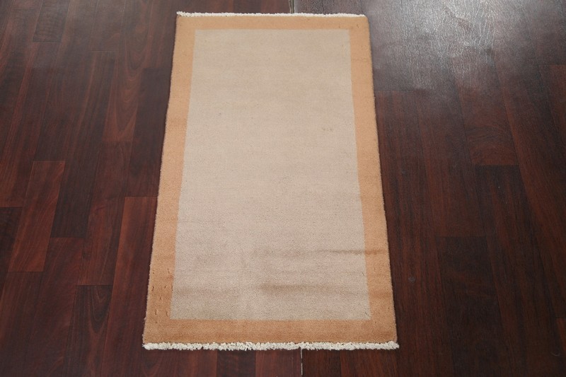 BORDERED Gabbeh Modern Oriental Area Rug Hand-knotted Wool Foyer Carpet 2x3 ft gallery