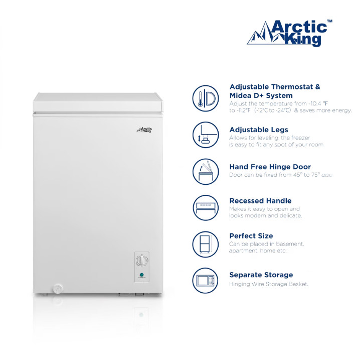 Arctic King 3.5 Cu Ft Convertible Chest Freezer or Refrigerator. AERC04M3CWW gallery
