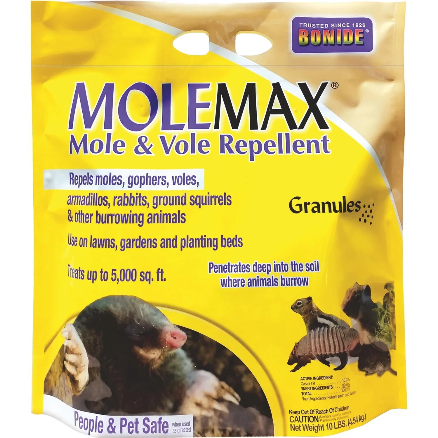 Mole Max 10 lb Mole & Vole Repellent Granules Ready-to-Use gallery
