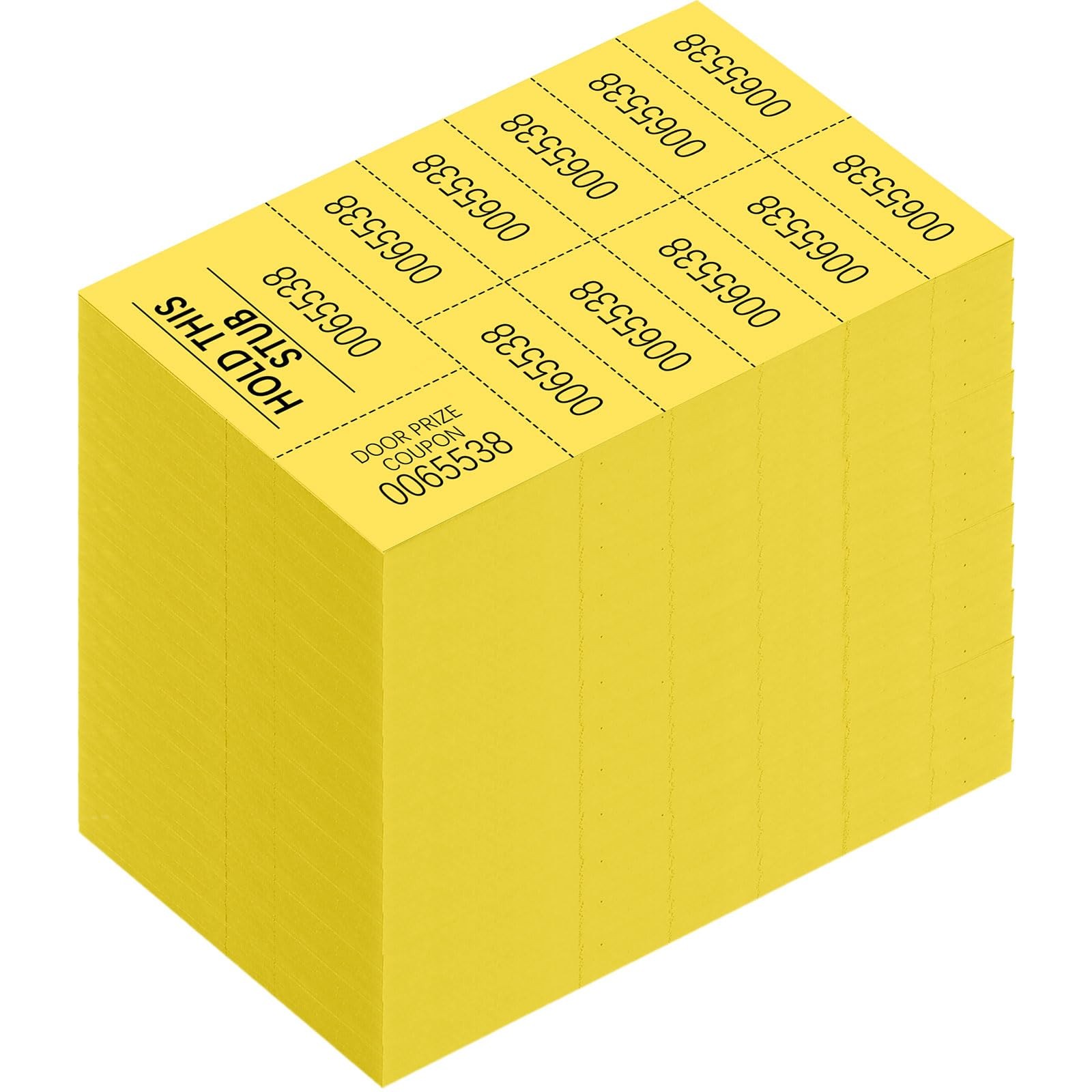 504 Sheets Raffle Tickets Yellow Chinese Auction 10 Bid Numbers Per Sheet gallery