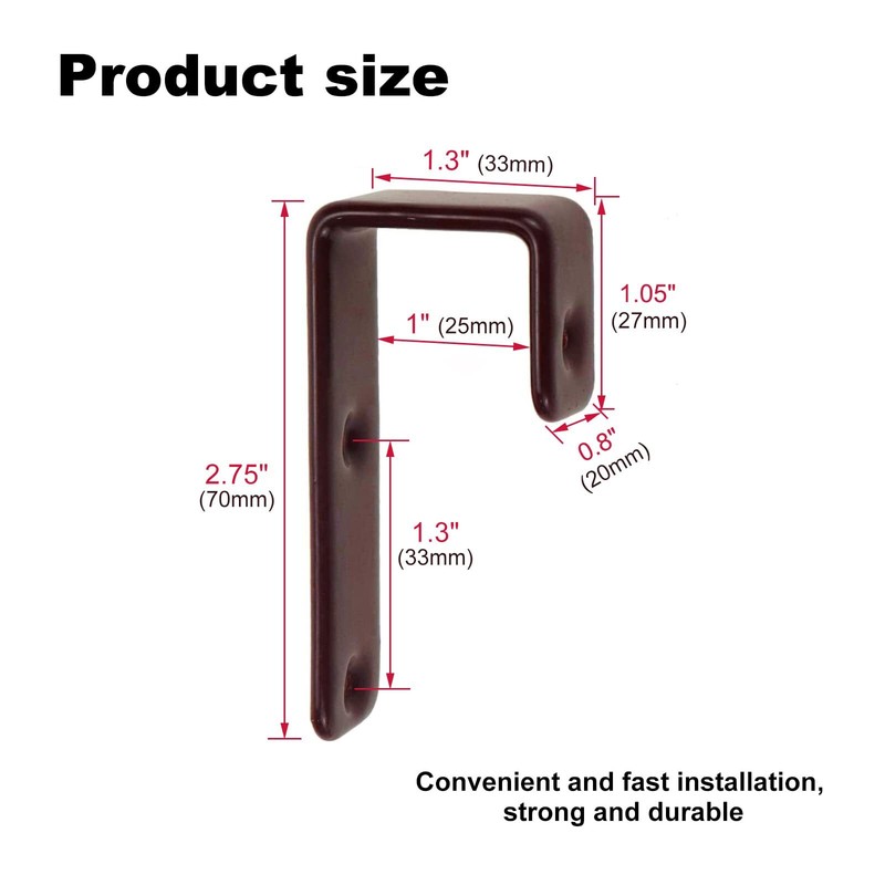 4 Pack Bunk Bed Ladder Hook Replacement Hardware Camper RV Bunk Ladder J Hooks gallery