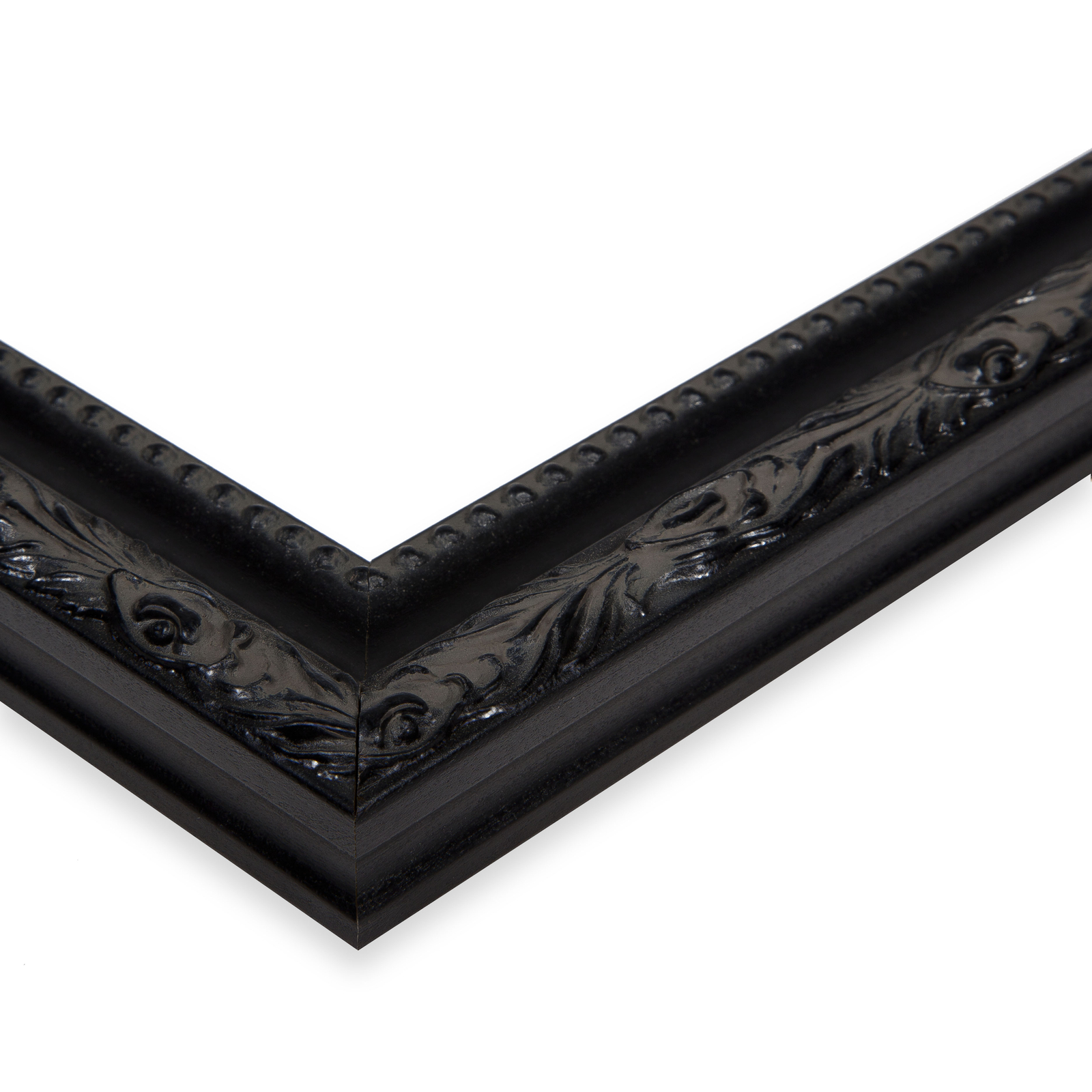ArtToFrames Custom Picture Poster Frame Black Engraved 1.5" Wide Wood gallery