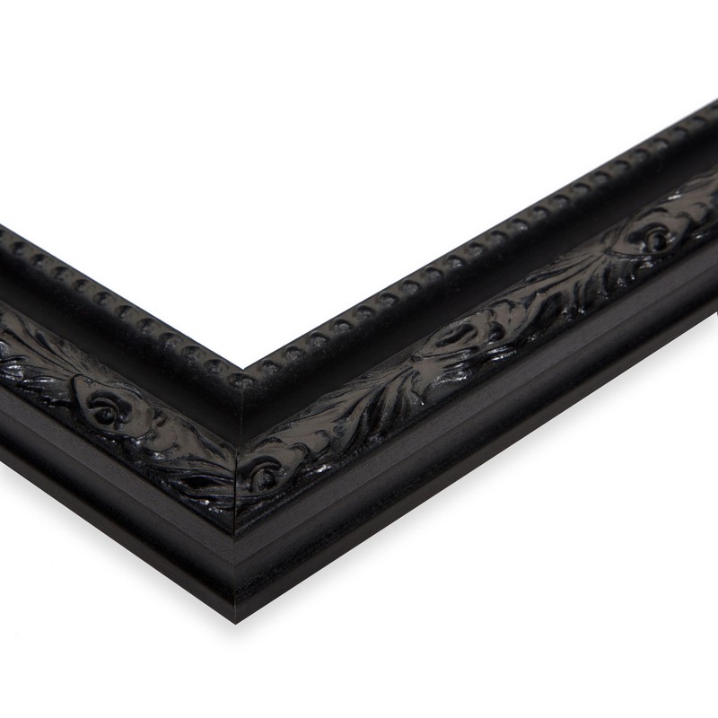 ArtToFrames Custom Picture Poster Frame Black Engraved 1.5" Wide Wood gallery