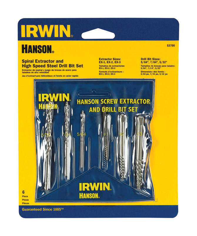 Irwin Hanson 13/32 in. High Speed Steel Bolt Extractor Set 7 in. 6 pc gallery