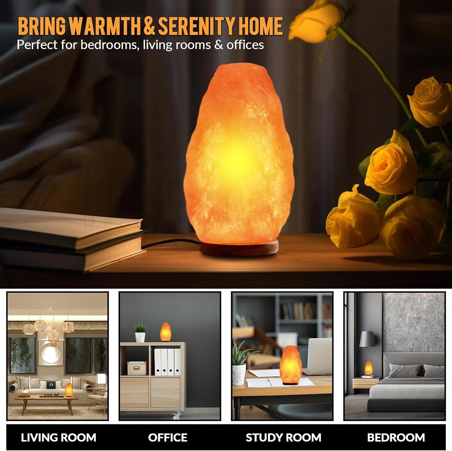 Himalayan Glow Salt Lamp with Touch Dimmer Switch 5-7 lbs gallery