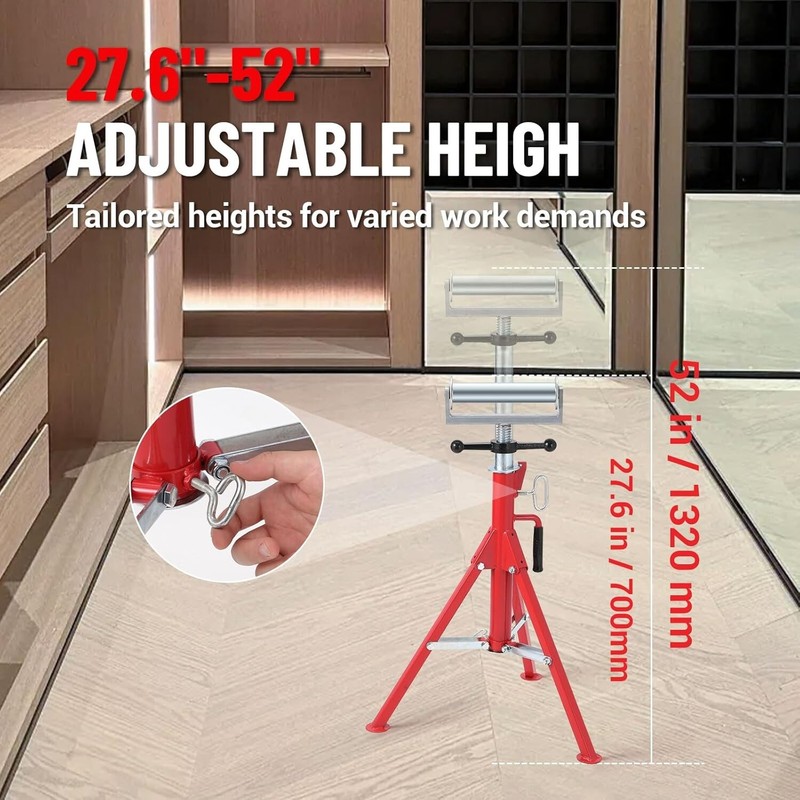 Pipe Stand Adjustable Height 2500 Lbs Portable for Welding & Construction gallery